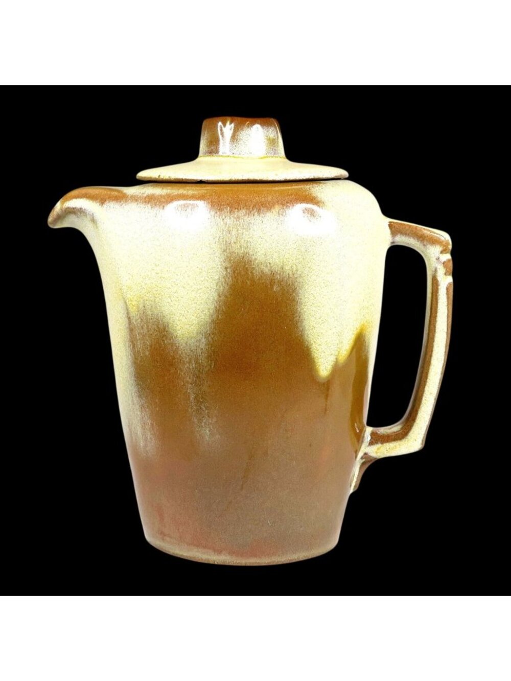 Frankoma Plainsman Gold 5T Teapot or Pitcher with Lid Vintage Sapulpa Clay